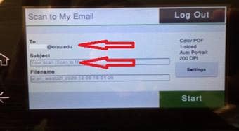 Copier Email Address Form