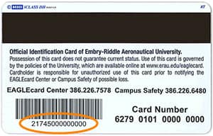 EagleCard library barcode