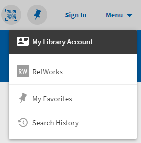 EAGLEsearch menu with My Library Account link