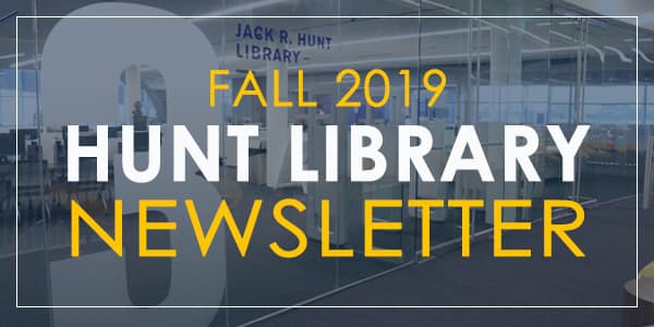 Hunt Library Newsletter Header