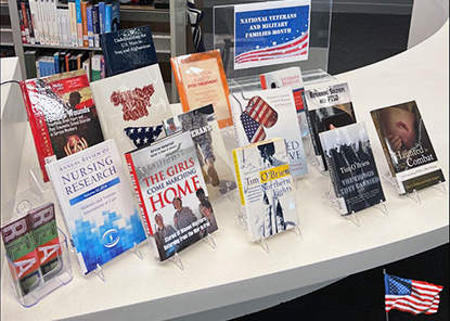 Book Display for Veterans and Military Families Month
