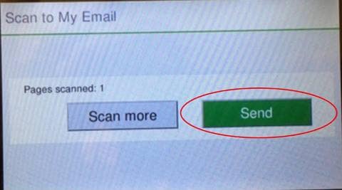 Copier Send Button